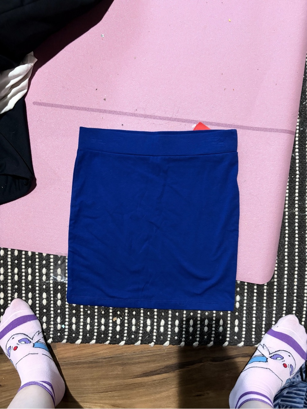 Classic Royal Blue Stretch Mini Skirt